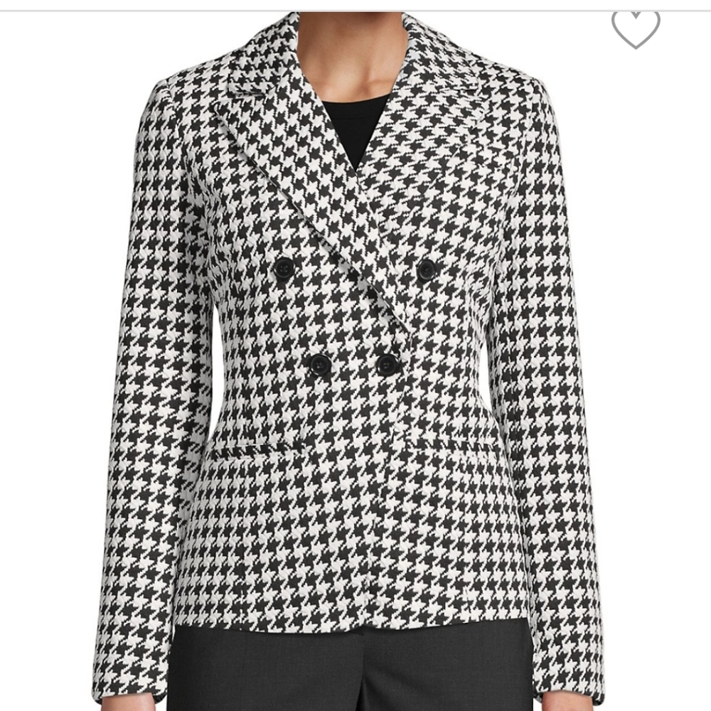 Large Houndtooth pattern suit jacket